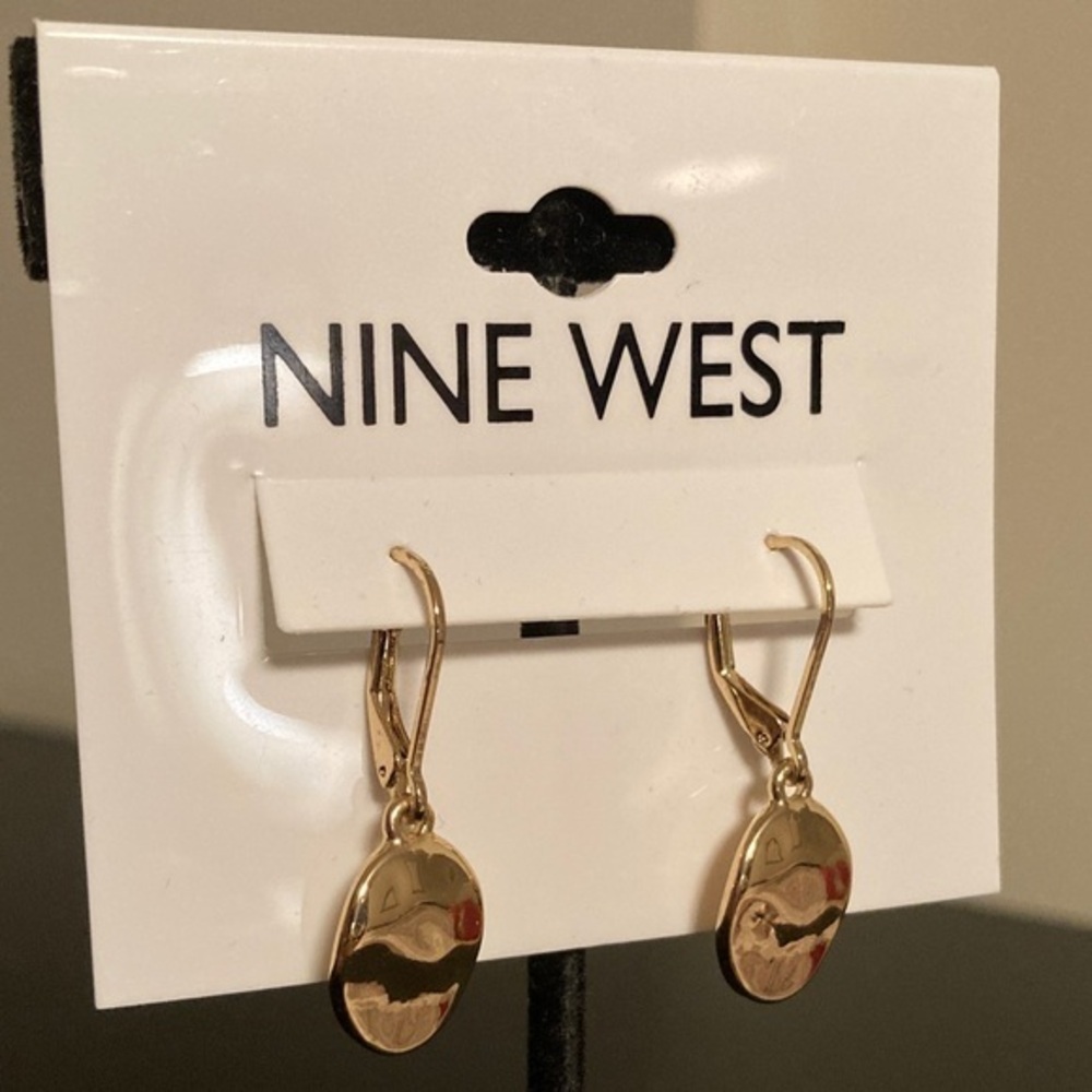 Nine West Shiny Gold Drop Earrings